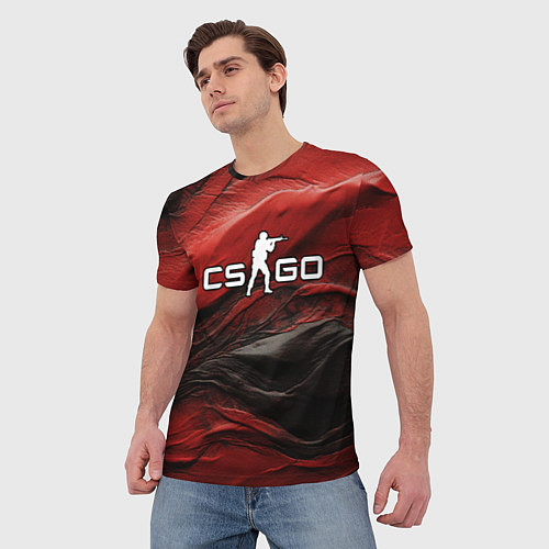 Мужская футболка Dark red CS GO / 3D-принт – фото 3