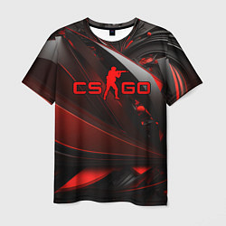 Футболка мужская CS GO red and black, цвет: 3D-принт