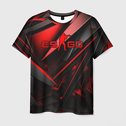 Футболка мужская CS GO black red, цвет: 3D-принт