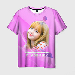 Футболка мужская Blackpink Lisa pink, цвет: 3D-принт