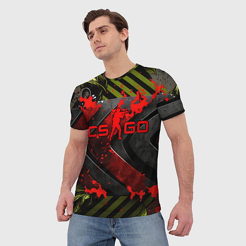 Мужская футболка CS GO red logo / 3D-принт – фото 3