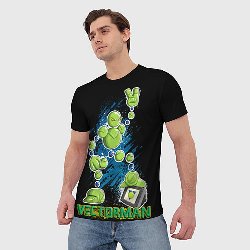 Мужская футболка Vectorman / 3D-принт – фото 3