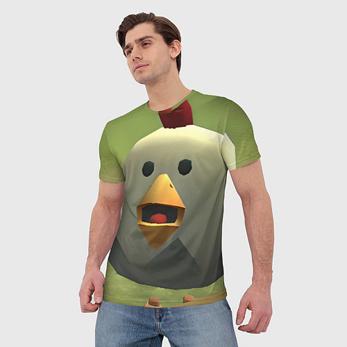 Мужская футболка Chicken Gun курица / 3D-принт – фото 3