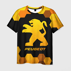 Футболка мужская Peugeot - gold gradient, цвет: 3D-принт