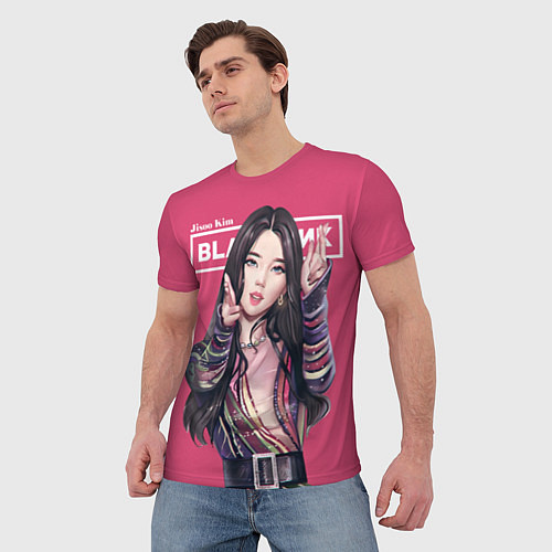 Мужская футболка Blackpink Jisoo art / 3D-принт – фото 3