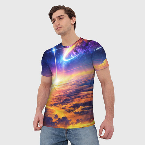 Мужская футболка Космическая вселенная / 3D-принт – фото 3