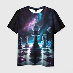 Футболка мужская Космические шахматы, цвет: 3D-принт