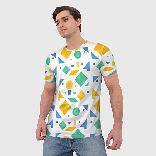Мужская футболка Funny geometry / 3D-принт – фото 3