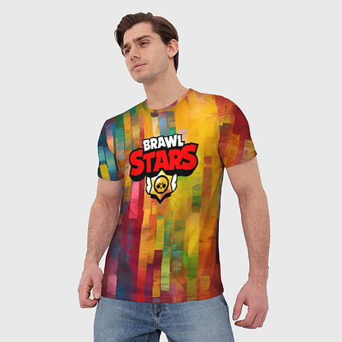 Мужская футболка Brawl Stars Logo Color / 3D-принт – фото 3