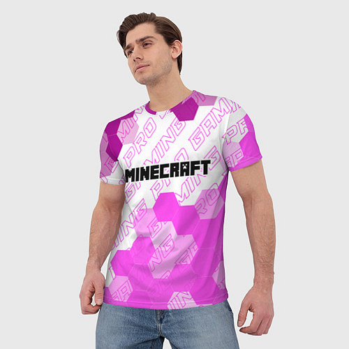 Мужская футболка Minecraft pro gaming: символ сверху / 3D-принт – фото 3