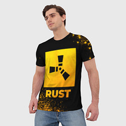 Футболка мужская Rust - gold gradient, цвет: 3D-принт — фото 2