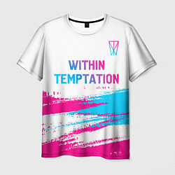 Футболка мужская Within Temptation neon gradient style: символ свер, цвет: 3D-принт