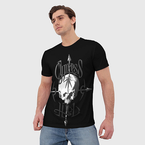 Мужская футболка Cypress hill - arrows skull / 3D-принт – фото 3