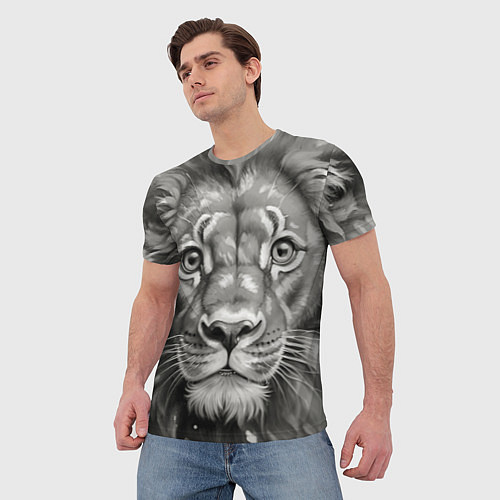 Мужская футболка Лев вечерний / 3D-принт – фото 3