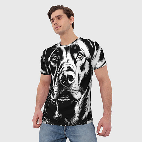 Мужская футболка Лабродор мой друг / 3D-принт – фото 3