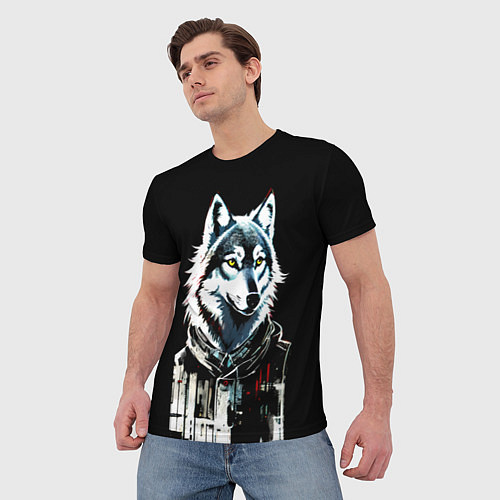 Мужская футболка Волк - графика / 3D-принт – фото 3