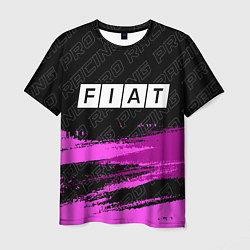 Футболка мужская Fiat pro racing: символ сверху, цвет: 3D-принт