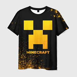 Футболка мужская Minecraft - gold gradient, цвет: 3D-принт