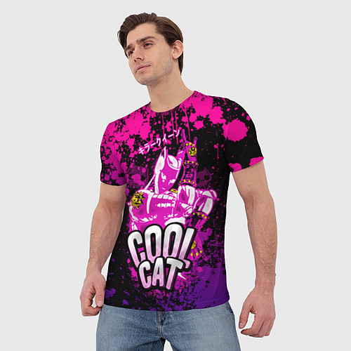 Мужская футболка Jo Jo - Королева убийца cool cat / 3D-принт – фото 3