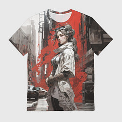 Футболка мужская Леди на променаде, цвет: 3D-принт