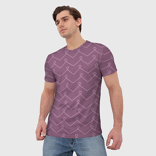 Мужская футболка Вензель на лавандовом / 3D-принт – фото 3