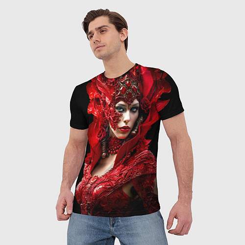 Мужская футболка Красная королева / 3D-принт – фото 3