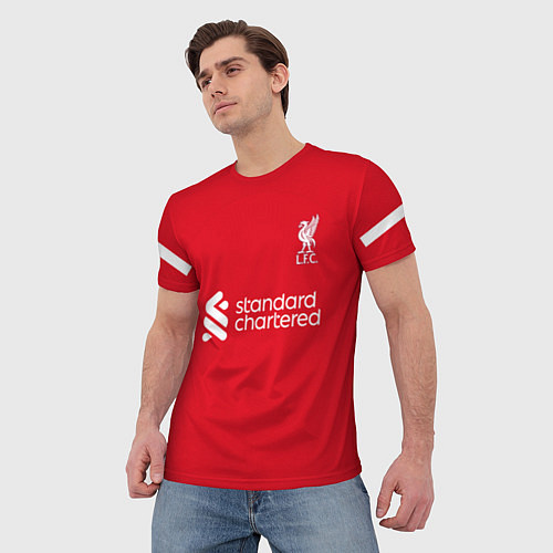 Мужская футболка ФК Ливерпуль форма 2324 домашняя / 3D-принт – фото 3