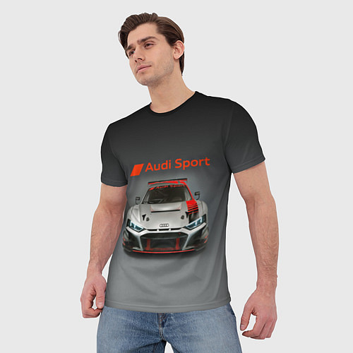 Мужская футболка Audi sport - racing car - extreme / 3D-принт – фото 3
