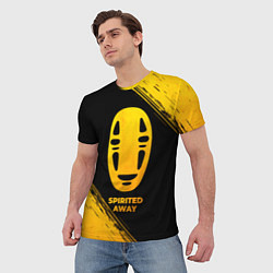 Футболка мужская Spirited Away - gold gradient, цвет: 3D-принт — фото 2