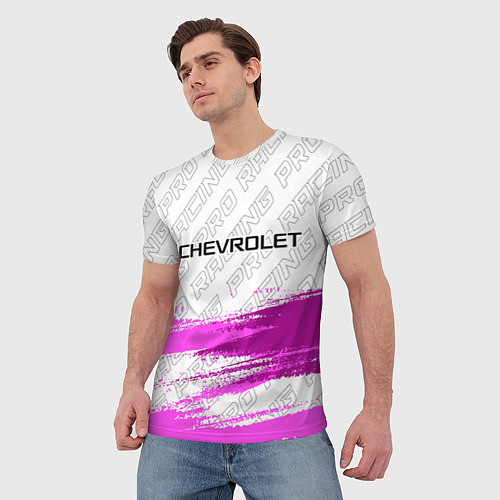 Мужская футболка Chevrolet pro racing: символ сверху / 3D-принт – фото 3