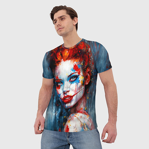 Мужская футболка Clown girl / 3D-принт – фото 3