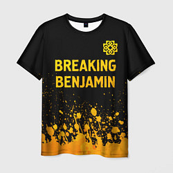 Футболка мужская Breaking Benjamin - gold gradient: символ сверху, цвет: 3D-принт