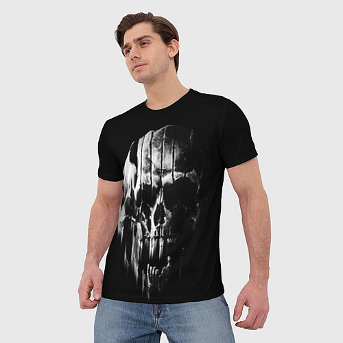 Мужская футболка Brutal skull / 3D-принт – фото 3