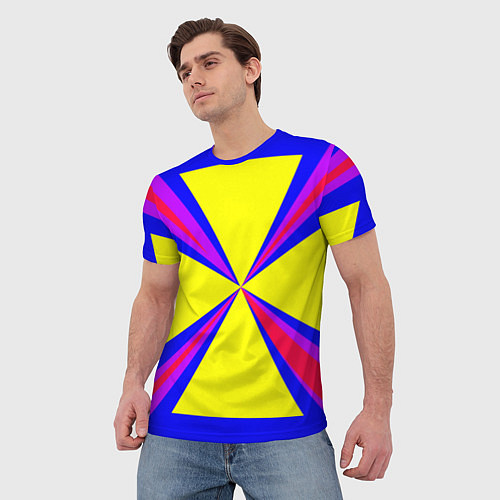 Мужская футболка Абстракция геометрическая / 3D-принт – фото 3