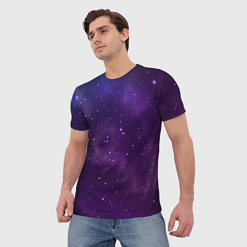 Мужская футболка Реалистичный космос / 3D-принт – фото 3