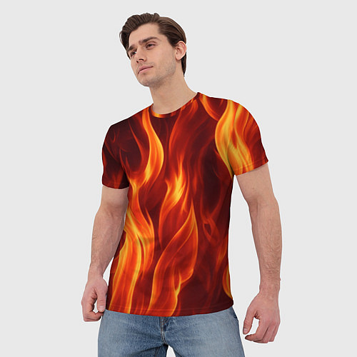 Мужская футболка Пламя огня / 3D-принт – фото 3