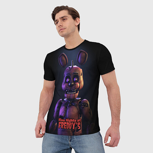 Мужская футболка Five Nights at Freddys Bonnie / 3D-принт – фото 3