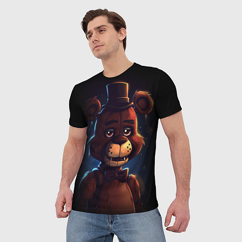 Мужская футболка Фредди в шляпе / 3D-принт – фото 3