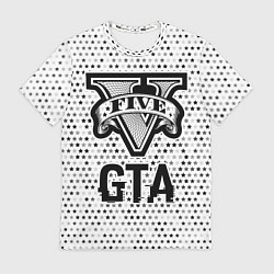 Футболка мужская GTA glitch на светлом фоне, цвет: 3D-принт