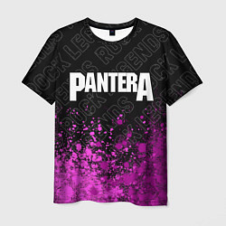 Футболка мужская Pantera rock legends: символ сверху, цвет: 3D-принт