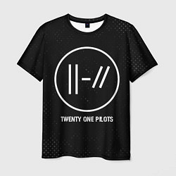 Футболка мужская Twenty One Pilots glitch на темном фоне, цвет: 3D-принт