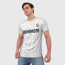 Футболка мужская Behemoth glitch на светлом фоне: символ сверху, цвет: 3D-принт — фото 2