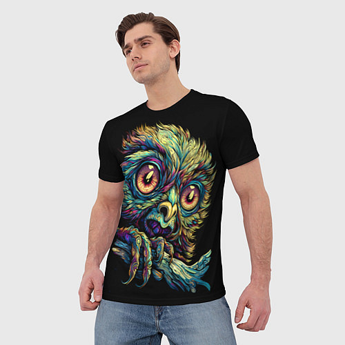 Мужская футболка Психоделический тамарин / 3D-принт – фото 3