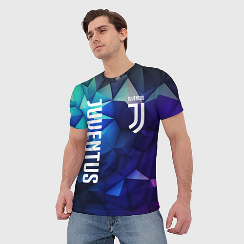 Мужская футболка Juventus logo blue / 3D-принт – фото 3