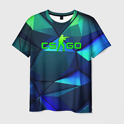 Футболка мужская CSGO blue green gradient, цвет: 3D-принт
