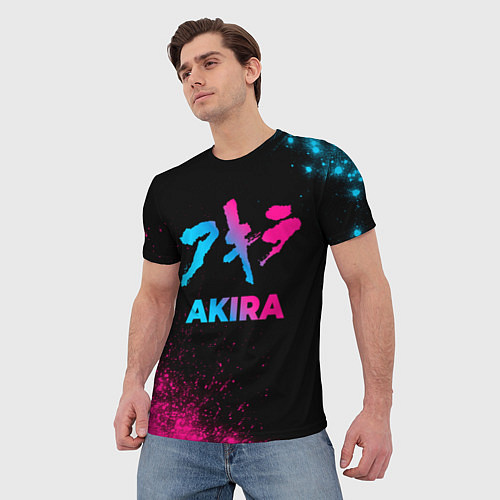 Мужская футболка Akira - neon gradient / 3D-принт – фото 3