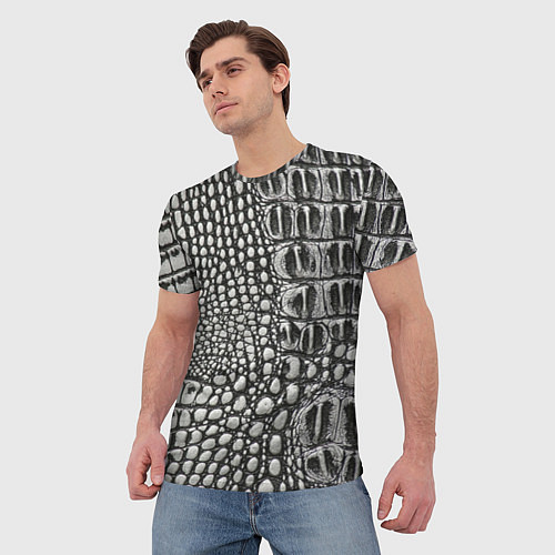 Мужская футболка Кожа крокодила - текстура / 3D-принт – фото 3
