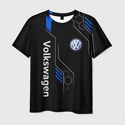 Футболка мужская Volkswagen - blue technology, цвет: 3D-принт