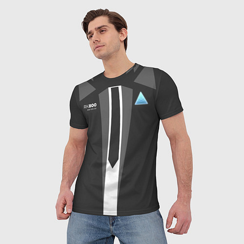 Мужская футболка Detroit: Become classy human / 3D-принт – фото 3