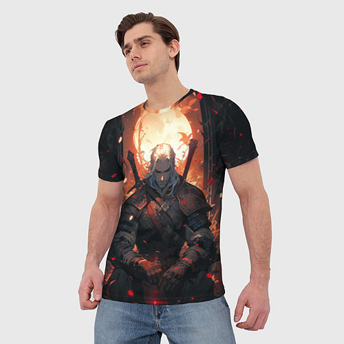 Мужская футболка Ведьмак на распутье / 3D-принт – фото 3